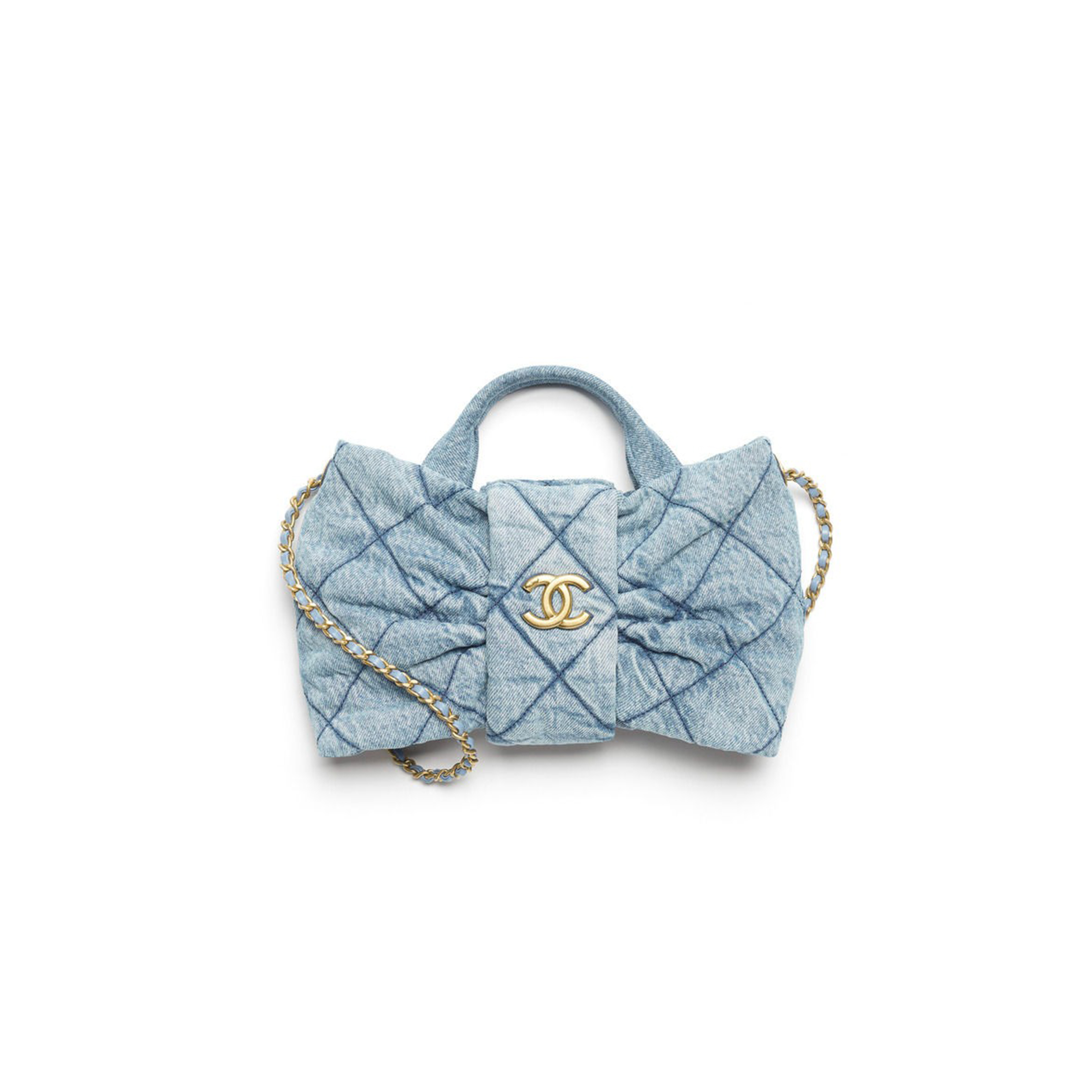 CHANEL DENIM BOW BAG AS5851 (38*29*5cm)